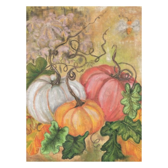 Pumpkins Tablecloth Painted (Front)