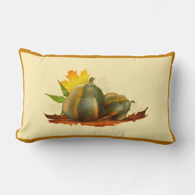 Pumpkins Thanksgiving Lumbar Pillow (Front)