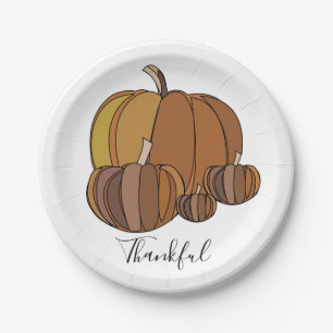 Pumpkins Thanksgiving Party Paper Plates