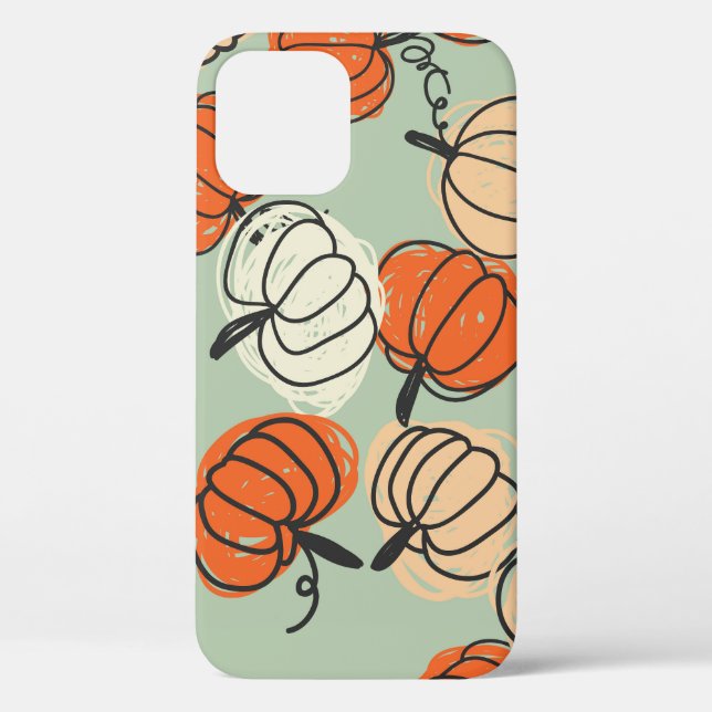 Pumpkins: Thanksgiving seamless pattern. Case-Mate iPhone Case (Back)