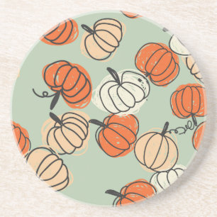 Pumpkins: Thanksgiving seamless pattern. Coaster