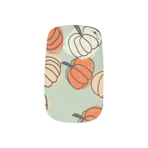 Pumpkins: Thanksgiving seamless pattern. Minx Nail Art