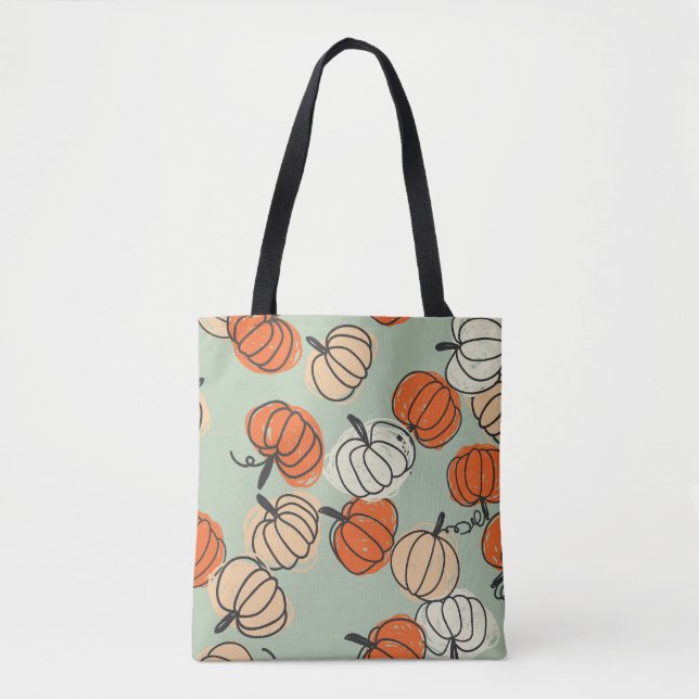 Pumpkins: Thanksgiving seamless pattern. Tote Bag (Front)