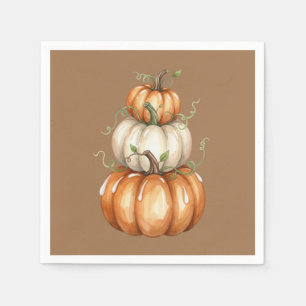 Pumpkins Thanksgiving Watercolor Napkins