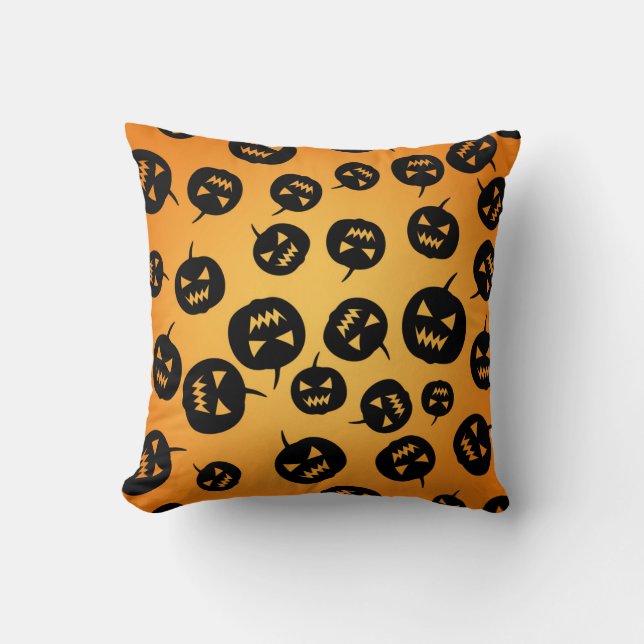 Pumpkins Throw Pillow (Front)