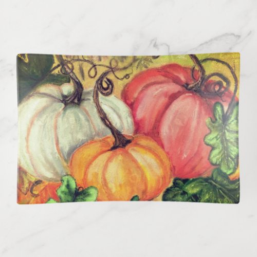 Pumpkins Trinket Tray Halloween