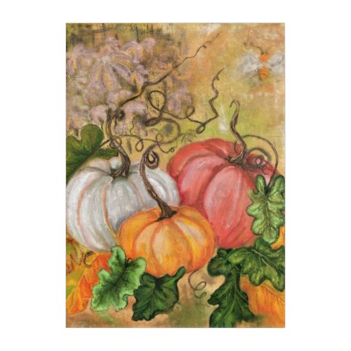 Pumpkins _ Watercolor Acrylic Print