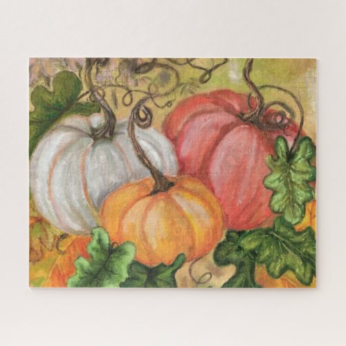 Pumpkins _ Watercolor Art Jigsaw Puzzle