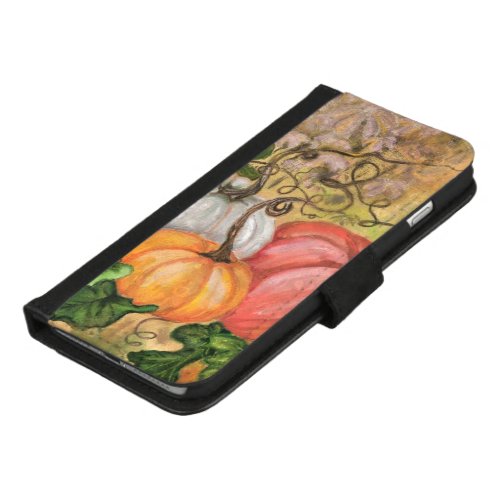 Pumpkins _ Watercolor iPhone 87 Plus Wallet Case