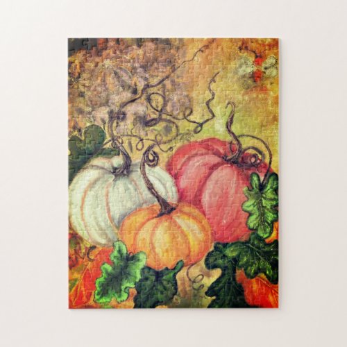 Pumpkins _ Watercolor _ Jigsaw Puzzle