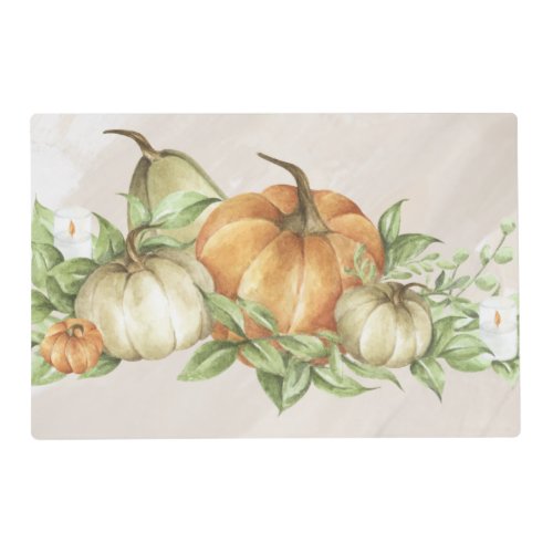 Pumpkins Watercolor Kitchen Placemat