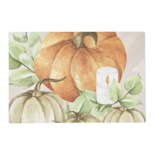 Pumpkins Watercolor Kitchen Placemat