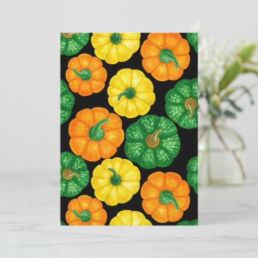 Pumpkins watercolor pattern 3 (Standing Front)