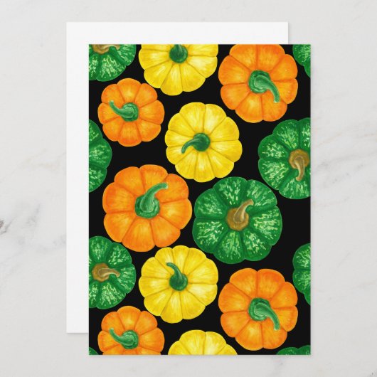 Pumpkins watercolor pattern 3 (Front/Back)