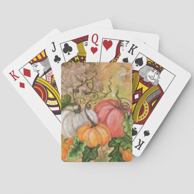 Pumpkins - Watercolor Poker Cards (Back)
