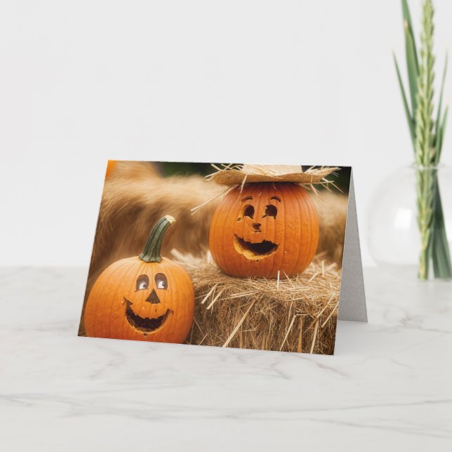 Pumpkins Wedding Anniversary Card (Front)