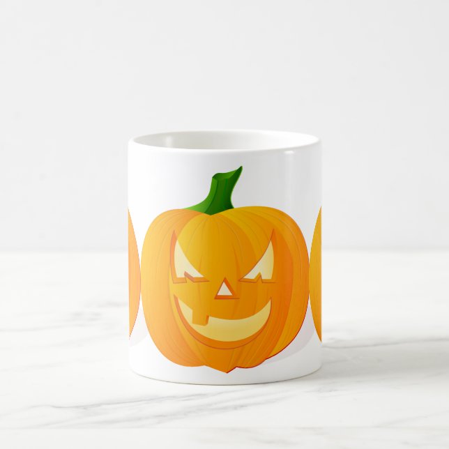 Pumpkins White Coffee Mug (Center)