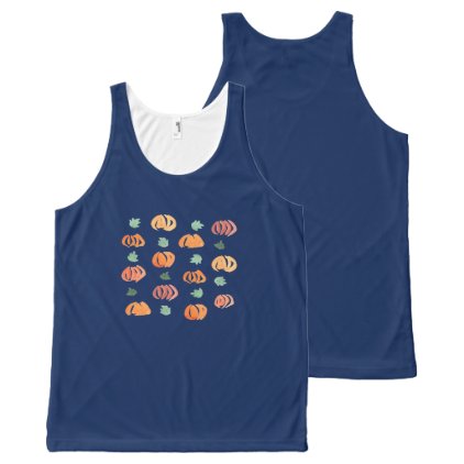 Pumpkins with Leaves Unisex Tank Top