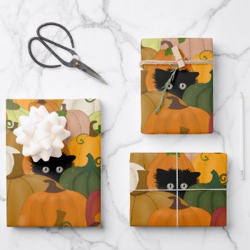 Pumpkins Wrapping Paper Sheets by ellejai at Zazzle