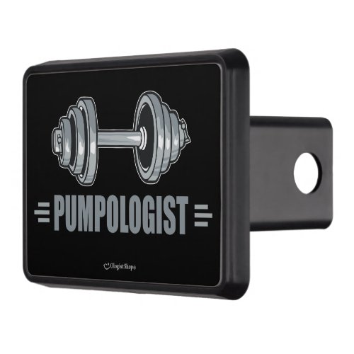 Pumpologist Pumping Iron Weightlifting Trailer Hitch Cover