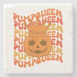 PumpQueen Halloween Couple Matching Costume Stone Coaster
