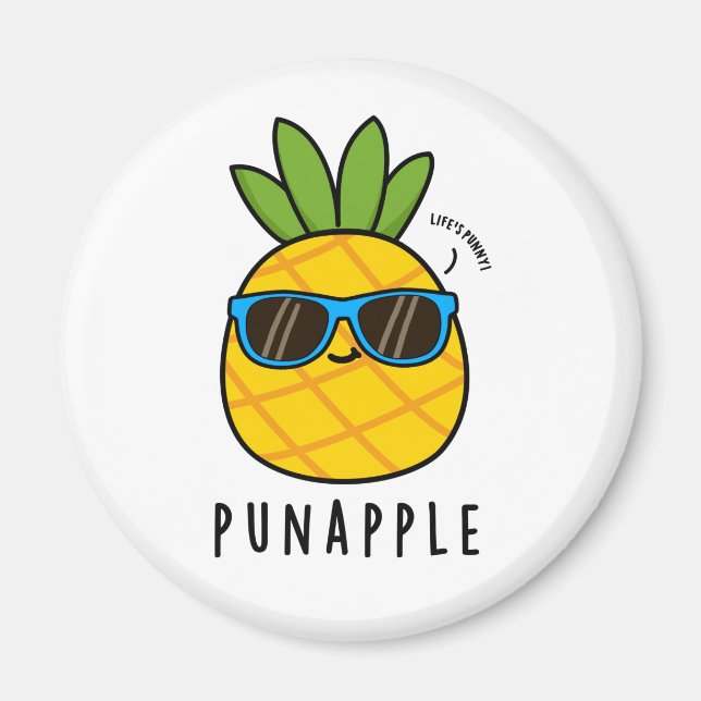 Pun-apple Funny Fruit Pineapple Pun  Magnet (Front)
