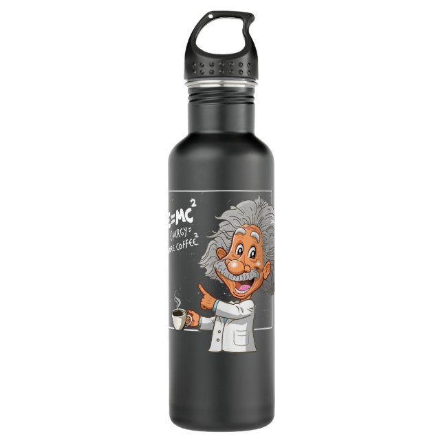Pun Energy Is More Coffee Scientists, Funny Scienc Stainless Steel Water Bottle (Front)