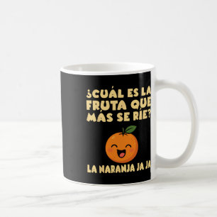 Pun Fruit Joke Funny Maestra School Spanish Teache Coffee Mug