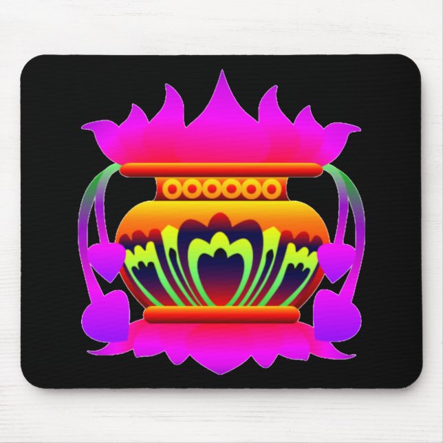 Pun kalasa Sri Lanka traditional pot of prosperity Mouse Pad (Front)