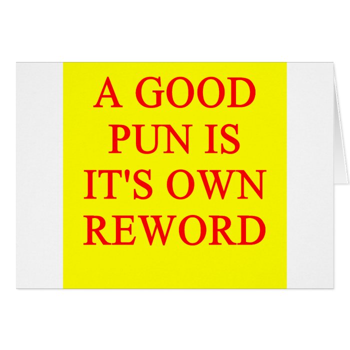 pun on puns greeting card