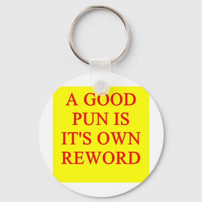 pun on puns keychain (Front)