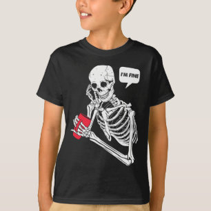 Pun skeleton i’m fine performance T-Shirt