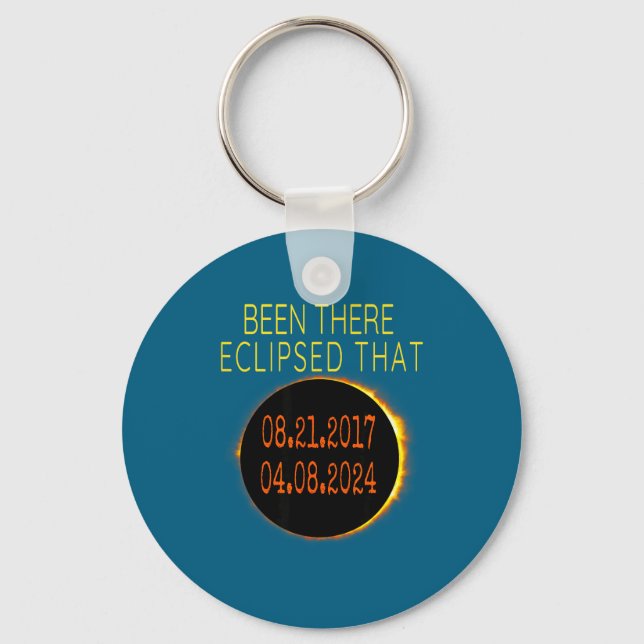 Pun Total Solar Eclipse Keychain (Front)