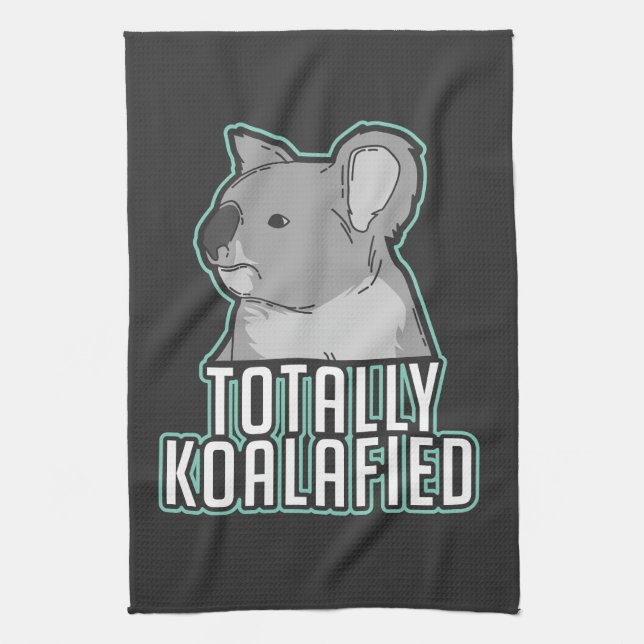 Pun - Totally Koalafied Kitchen Towel (Vertical)