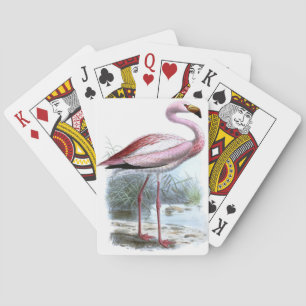 Puna Flamingo Vintage Illustration Poker Cards