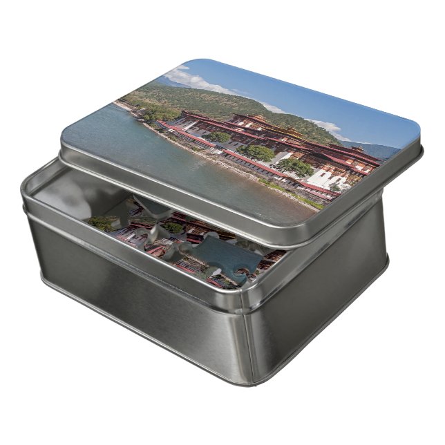 Punakha Dzong Monastery - Bhutan, Asia Jigsaw Puzzle (Lid Open)