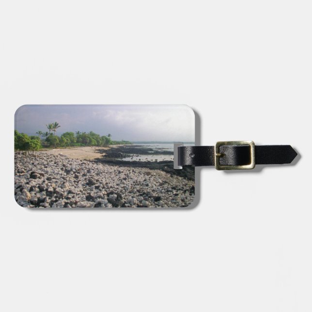 Punaluʻu Black Sand Beach Hawaii Big Island Luggage Tag (Front Horizontal)
