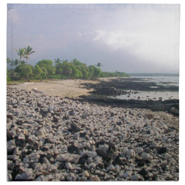 Punaluʻu Black Sand Beach Hawaii Big Island Napkin (Front)