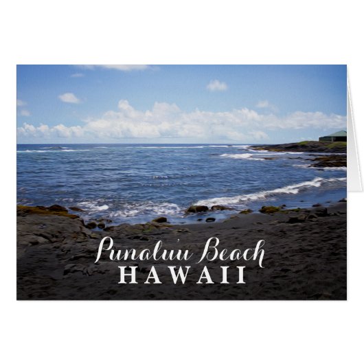 Punalu'u Black Sand Beach Hawaii Cards (Front Horizontal)
