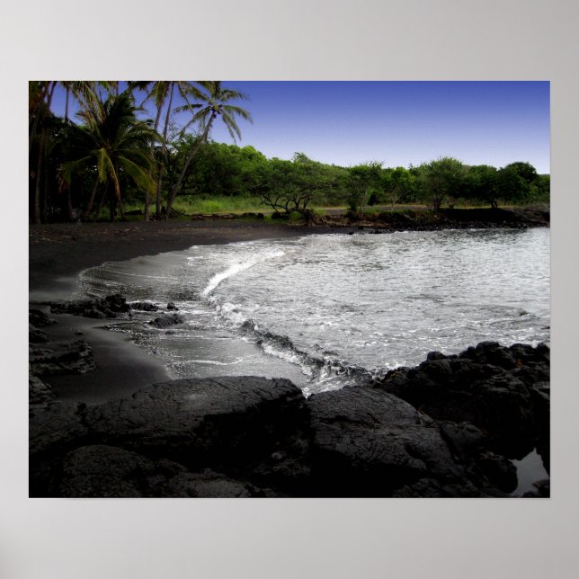 Punalu'u Black Sand Beach Poster (Front)