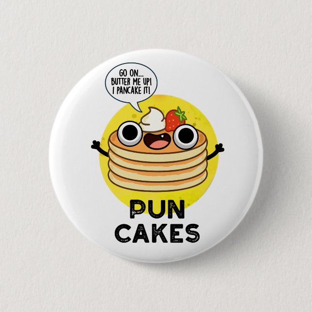 Puncakes Funny Pancake Pun  Button (Front)