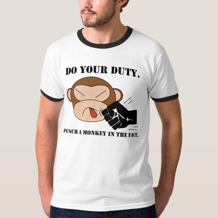 Punch A Monkey In The Face T Shirt Zazzle Com