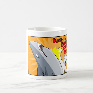 Punch a shark in the face coffee mug