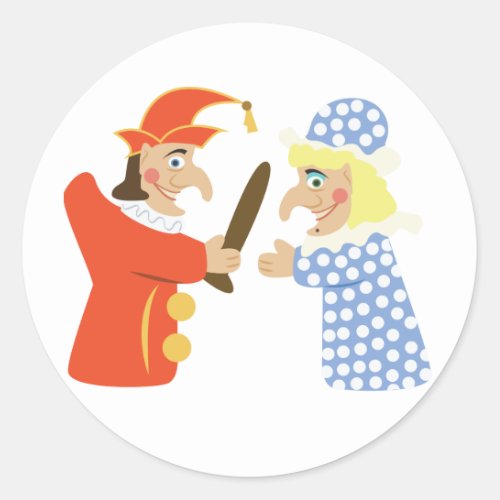 Punch and Judy Classic Round Sticker