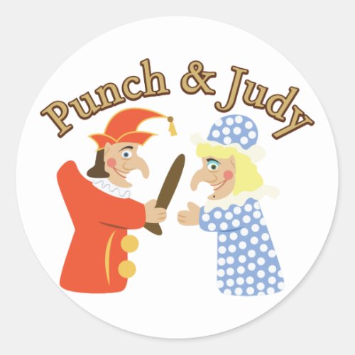 Punch and Judy Classic Round Sticker
