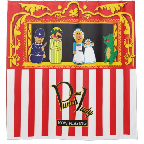 Punch and Judy Shower Curtain
