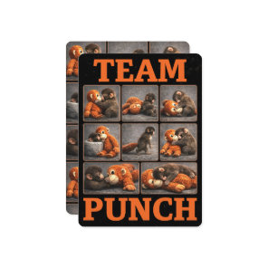 Punch Baby Monkey Invitation