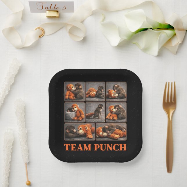 Punch Baby Monkey Paper Plates (Wedding)