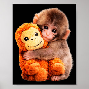 Punch baby monkey poster
