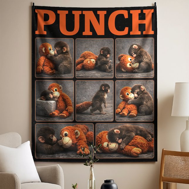 Punch Baby Monkey Tapestry (Creator Uploaded)